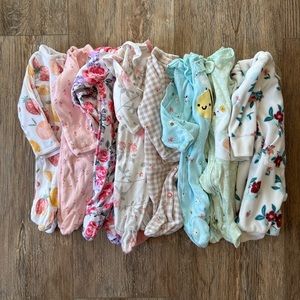 Newborn Sleepers Footie Lot
